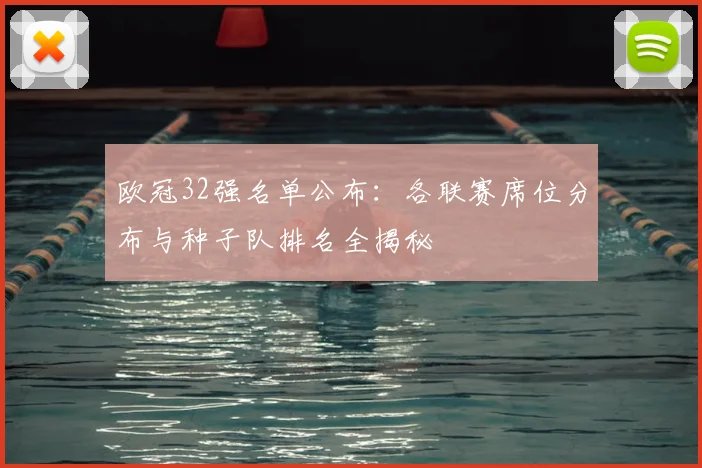 欧冠32强名单公布：各联赛席位分布与种子队排名全揭秘